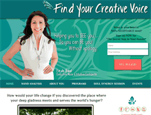 Tablet Screenshot of findyourcreativevoice.com